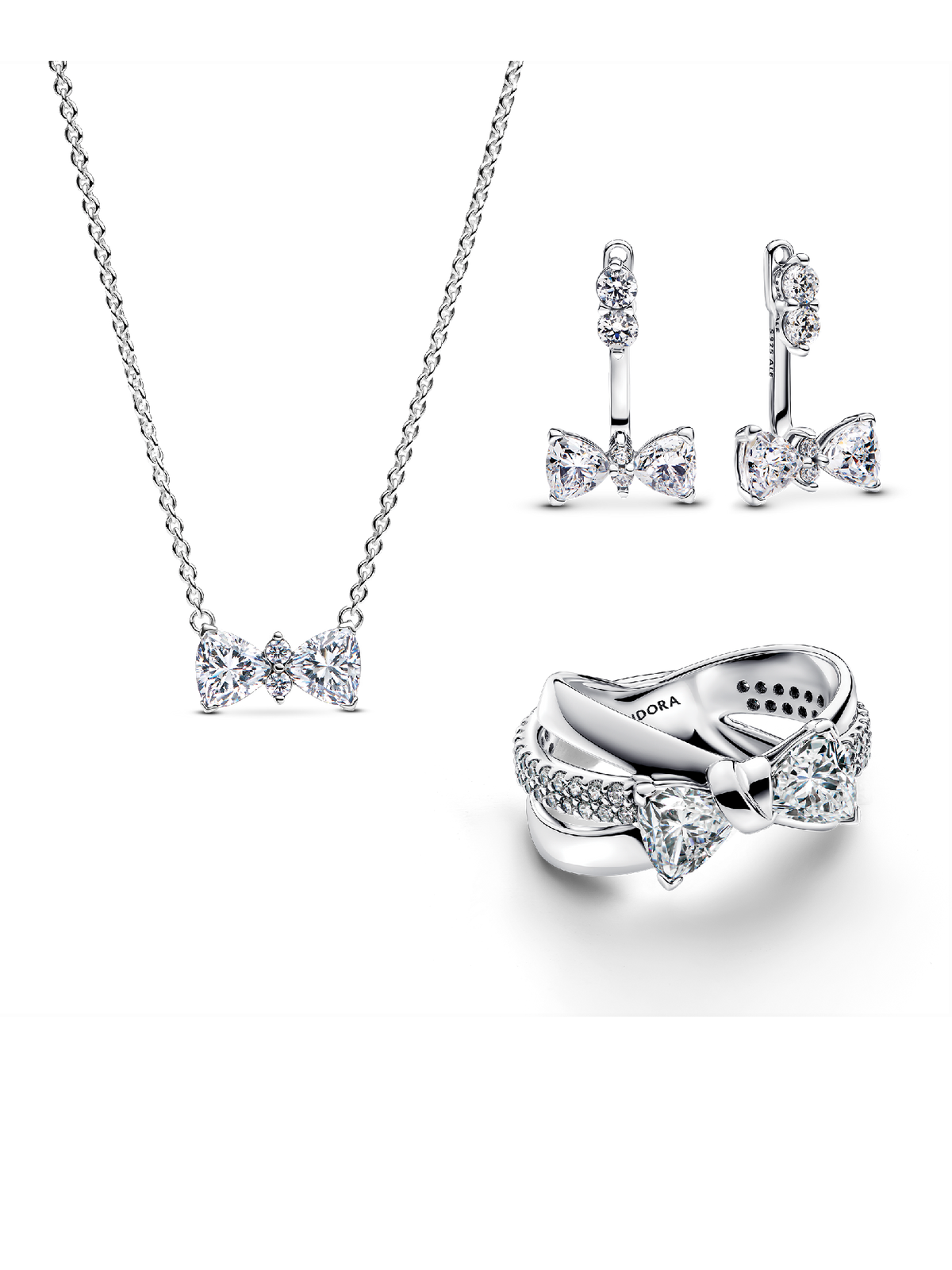 Sparkling Bow Jewelry Set