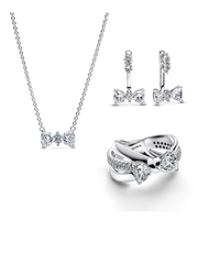 Sparkling Bow Jewelry Set