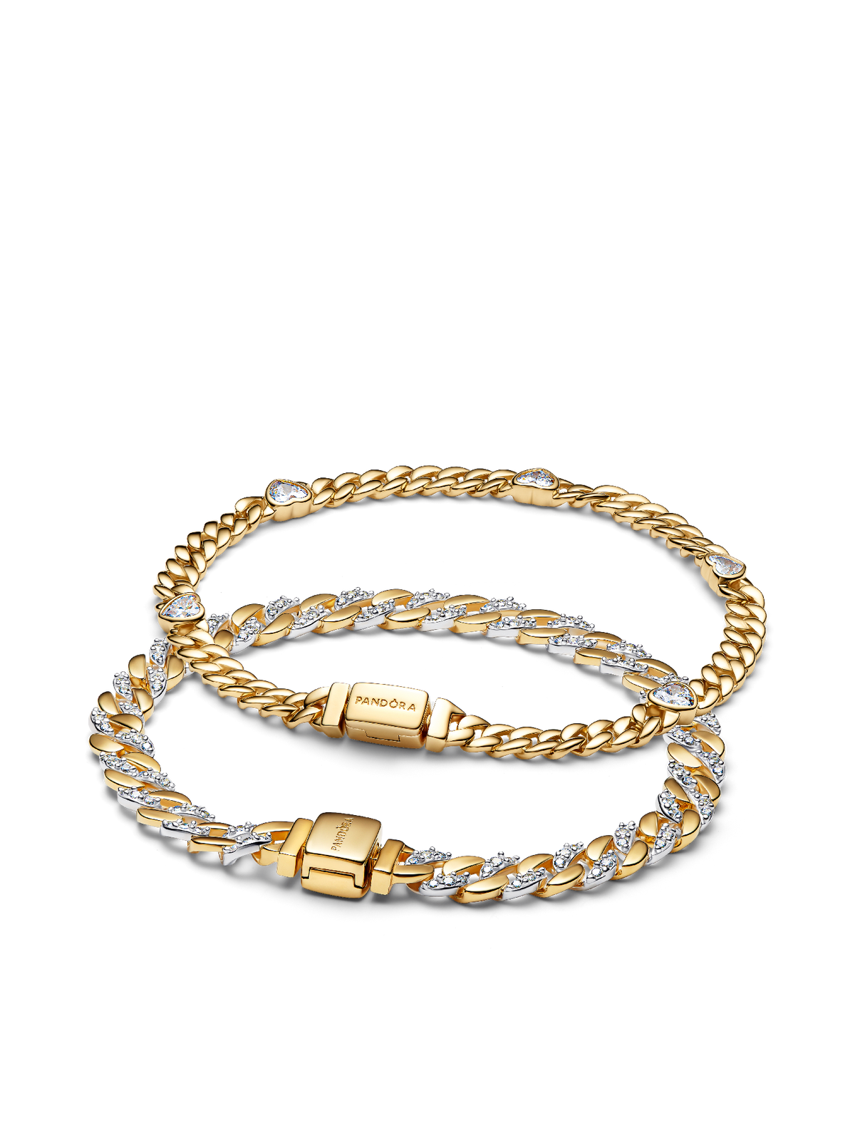 His and Hers Cuban Chain Bracelet Set