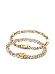 His and Hers Cuban Chain Bracelet Set