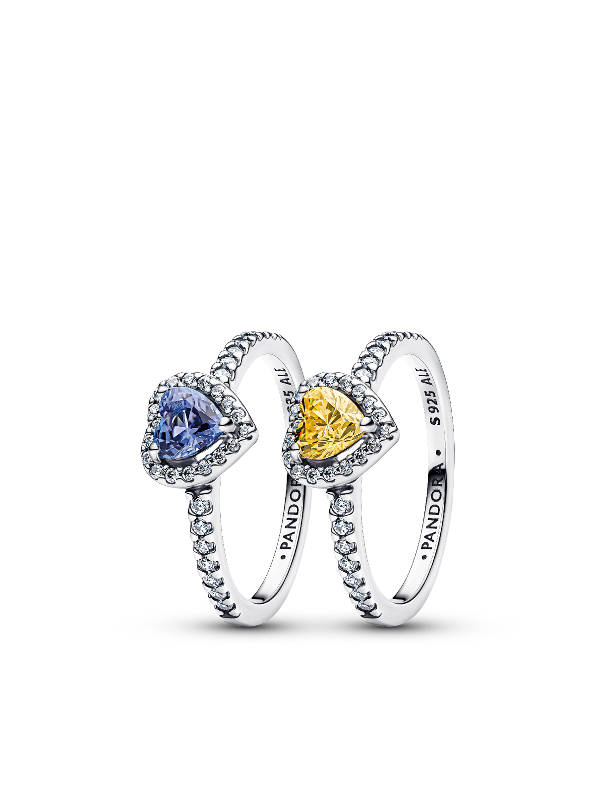 Celestial Love Elevated Heart Ring Duo