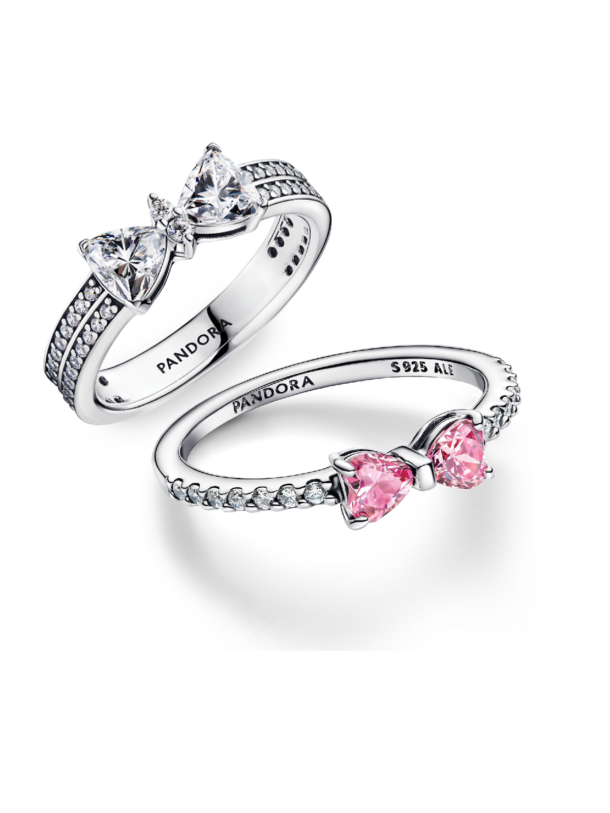 Sparkling Bow Ring Set