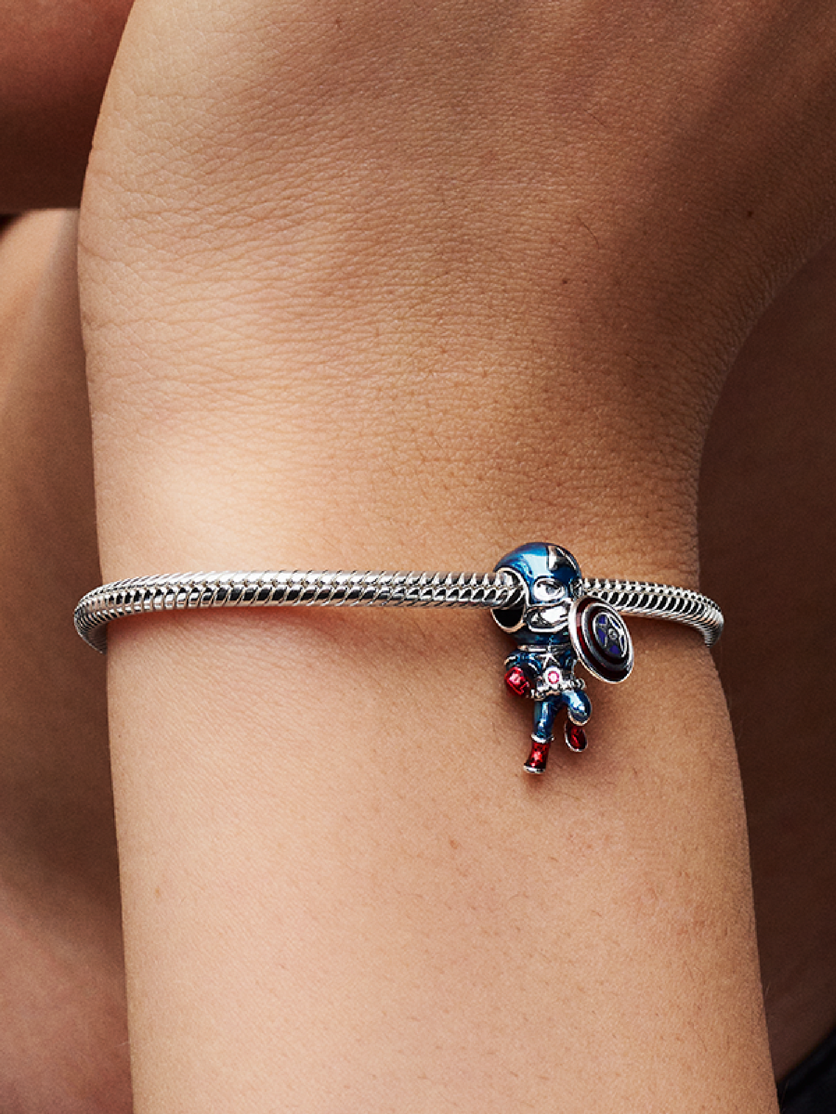 Marvel The Avengers Captain America Charm - Sterling silver