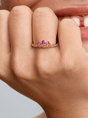 Disney Princess Rapunzel Tiara Ring - 14k gold plating