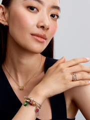 Sparkling Huggie Hoop Earrings - 14k gold plating