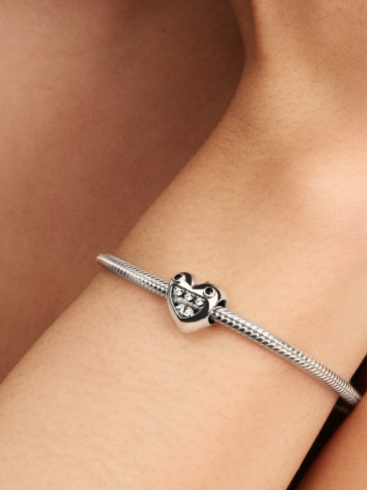 Mom's Little Monsters Heart Charm - Sterling silver