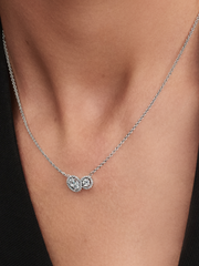 Embracing Halo Necklace - Sterling silver