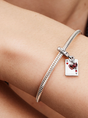 Disney Villains Queen of Hearts Double Dangle Charm - Sterling silver