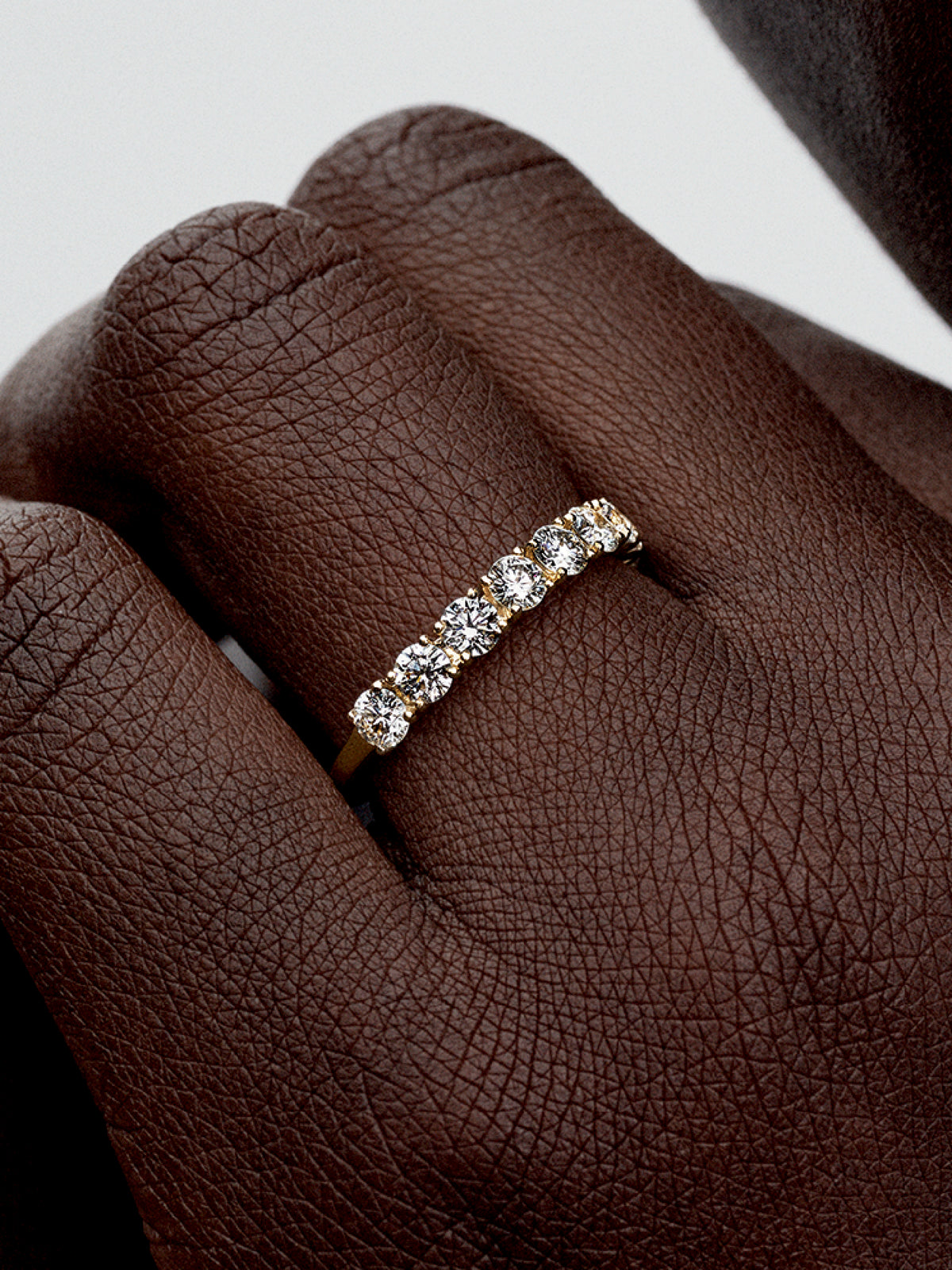 Pandora Era 14k Gold Lab-grown Diamond Half Eternity Band Ring - 0.90 ct TW, 14k gold