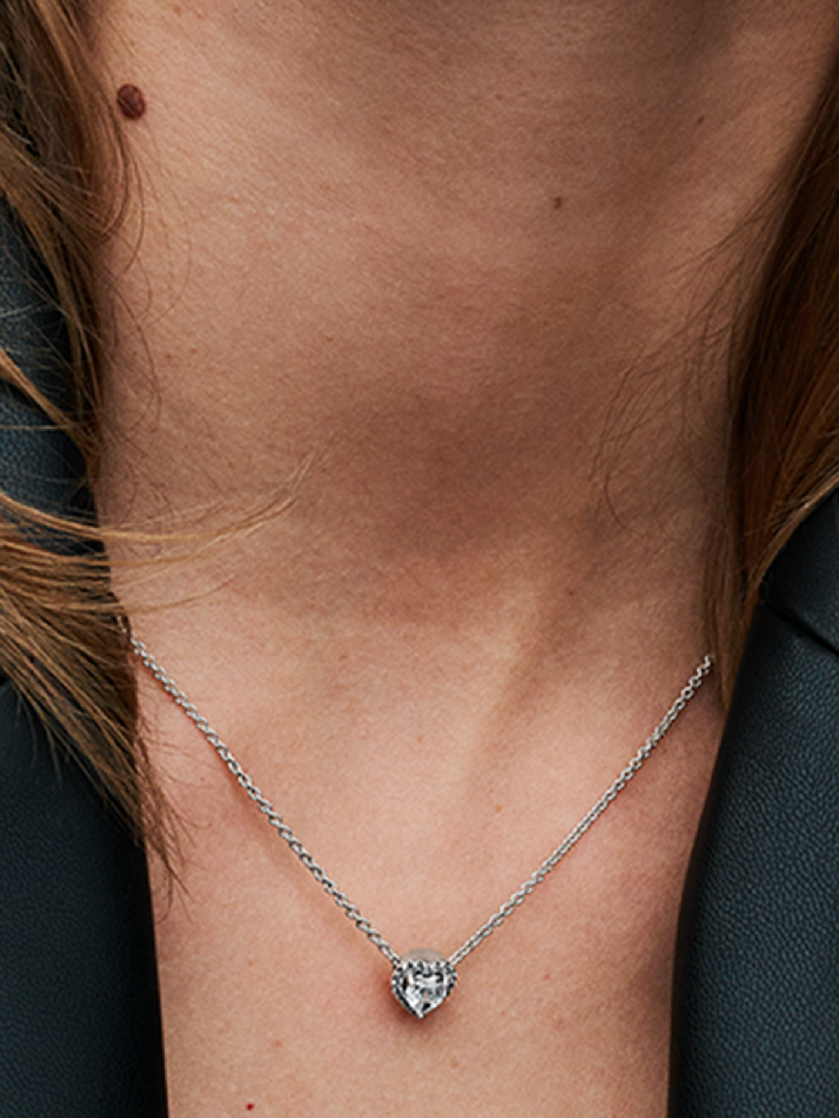 Elevated Heart Necklace - Sterling silver