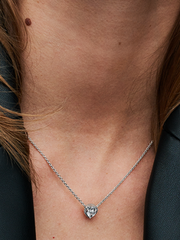 Elevated Heart Necklace - Sterling silver